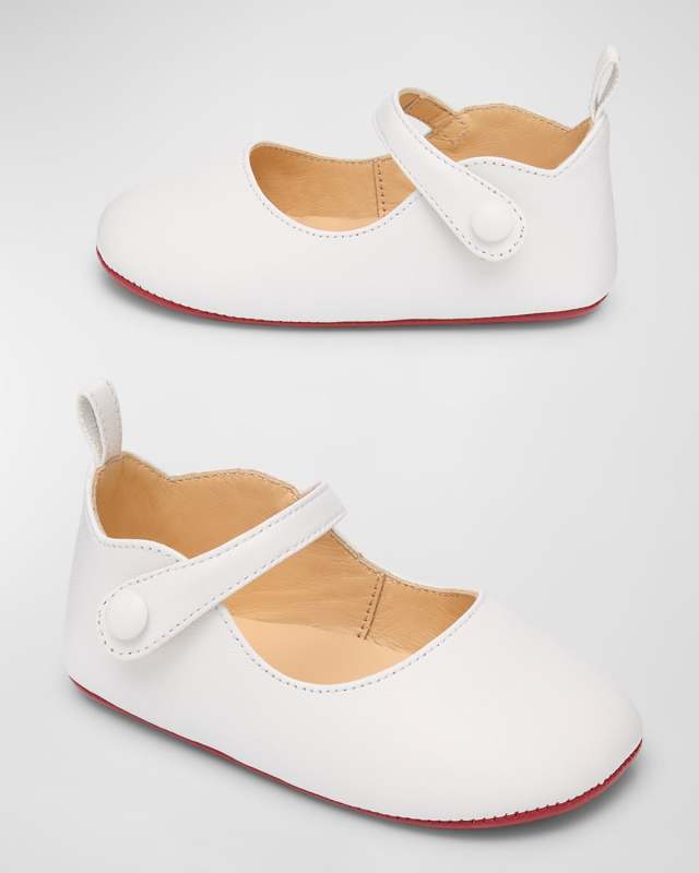 Girl's Love Chick Leather Ballerina Shoes,